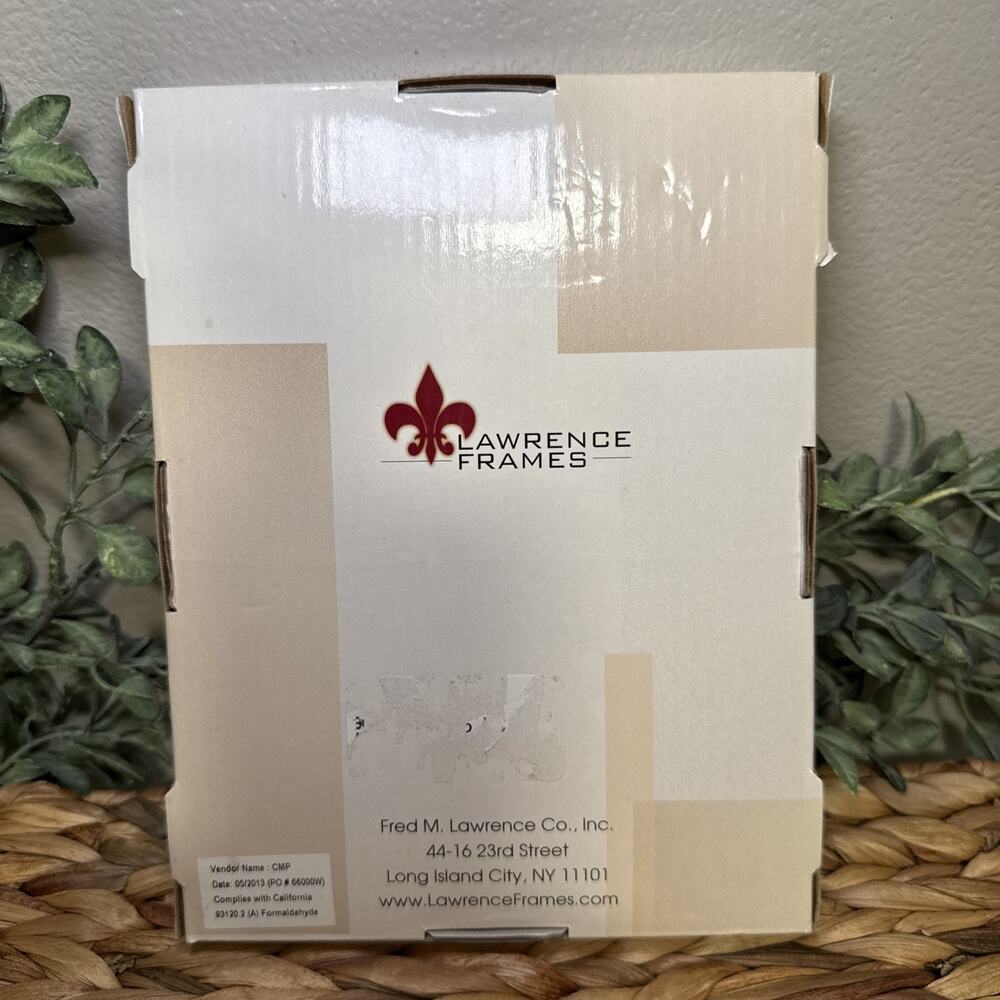 Lawrence Verona 4x6 Italian Design Burl Wood Photo Frame Glass New In Box NOS - Picture 4 of 8